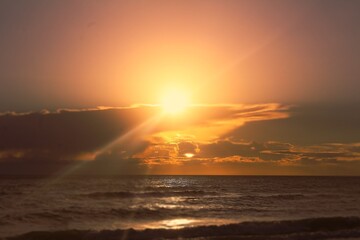 sunset over the ocean