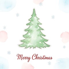Fototapeta premium Christmas Tree Illustration Design.