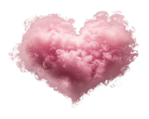 PNG Pink cloud in the shape of a heart illustration astronomy fireworks.