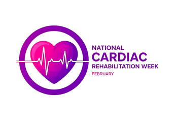National cardiac rehabilitation week logo isolated on transparent background