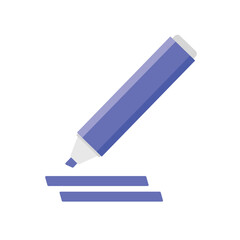 Colorful marker pen. Highlighter pencil for school or kids