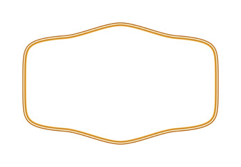 Golden shiny luxury 3d frame in oriental style. Arabic golden borders, Islamic ornamental window, arabesque, Indian decorative hexagon shape. Vector element for invitation, holiday design