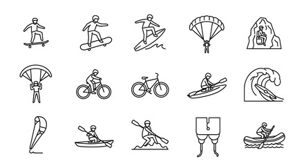 Outdoor Recreation Activities Illustrations.