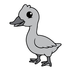 Cute Grey Duckling