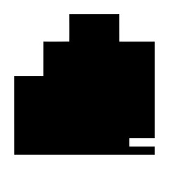 Abstract black and white geometric composition of rectangles and squares image