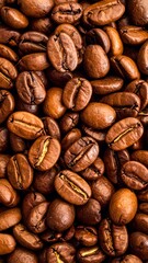 Naklejka premium Close-up of roasted coffee beans (1)