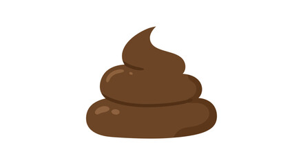 Brown Poop Emoji Isolated on White Background for Digital Communication