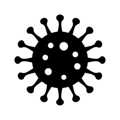 Illustration of a Novel Coronavirus Structure and Viral Morphology in black and white
