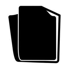 A stack of blank sheets of paper in black and white outline