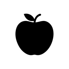 apple silhouette black vector icon style simple shape