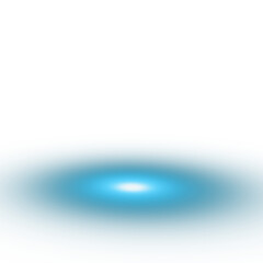 Blue light circle isolated on white background
