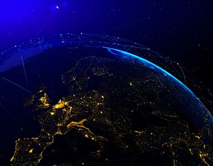 Global network connecting Europe