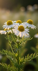 Beautiful Wildflowers in Sunlight.