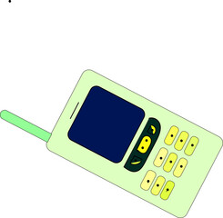 mobile phone icon isolated old technology retrofuturism retro vintage