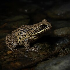 Obraz premium A frog-cururu coxanding by the river