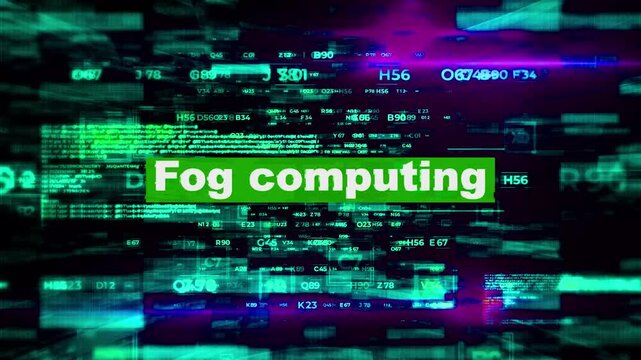 Fog computing tech words HiTech Backgrounds 