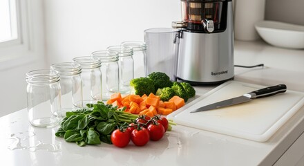 Fresh ingredients for healthy juice