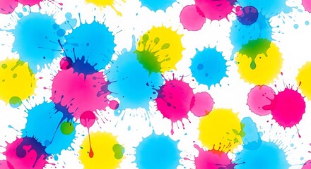 Colorful Paint Splatter Pattern.