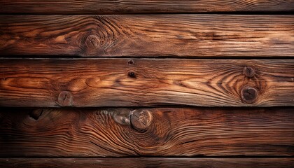 Naklejka premium Close Up Of Weathered Wooden Planks With Natural Textures And Grain Patterns
