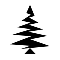 Obraz premium abstract christmas tree with stars on transparent background