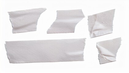 Obraz premium Torn White Tape Pieces Adhesive Strips