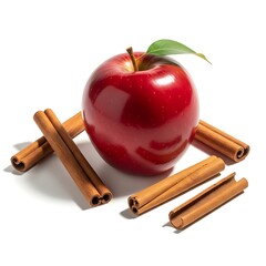 Red Apple and Cinnamon Sticks.