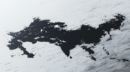 墨絵風に描かれたアジアと和の風景