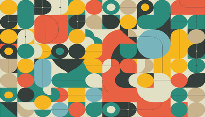 Abstract shapes pattern background graphic design geometric art circles