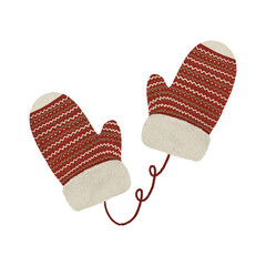 Hand drawn Christmas mittens for warm holiday projects