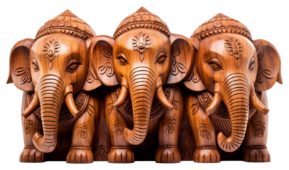 PNG An elephant with three head mammal animal wood.