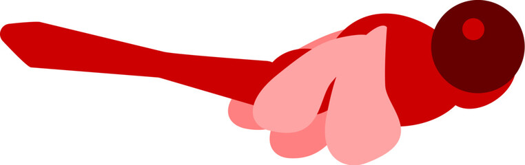 赤とんぼのシンプルイラスト