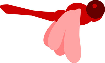 赤とんぼのシンプルイラスト