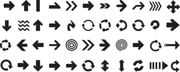 Arrow Icon Set Vector Direction Symbols