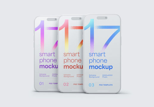 Clay Smartphone Mockup for App UI Designs
