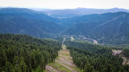 View from Kokuya mount near Teletskoe lake, Altai, Russia, Altai, Russia