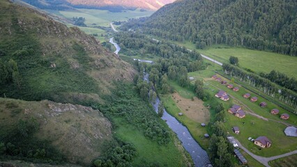 River Biya view near Artybash village, Altai, Russia
