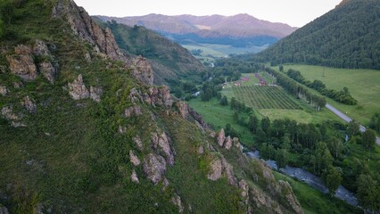 River Biya view near Artybash village, Altai, Russia