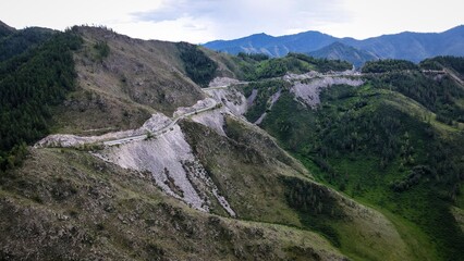 Scenic view of Chike-Taman mountain pass, Altai, Russia