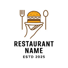 This is a creative restaurant logo design. It is suitable for restaurants, cafes, food businesses, and modern branding. Minimal and professional vector style, perfect for both print and digital use.
