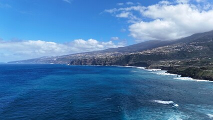 survol de Puerto de la Cruz, Tenerife, Îles Canaries, Espagne