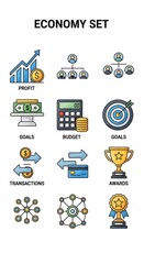 Economy Set Icons.