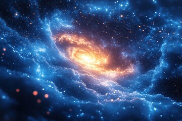 Obraz premium Galaxy featuring stars and nebulas.