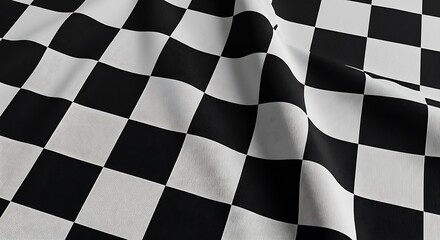 Checkered Flag Racing Finish.