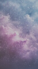 Cosmic wonder captured in a vibrant swirl of purple and blue hues with shimmering stars - Low Contrast