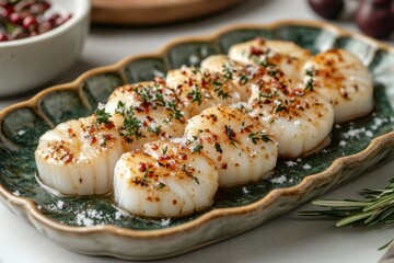 Plate of scall, bowl of olives, and second bowl of olives.