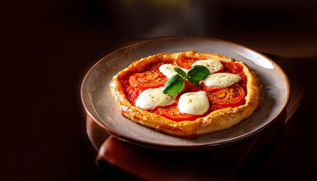 Delicious Fruste Margherita With Tomato Sauce And Mozzarella Cheese