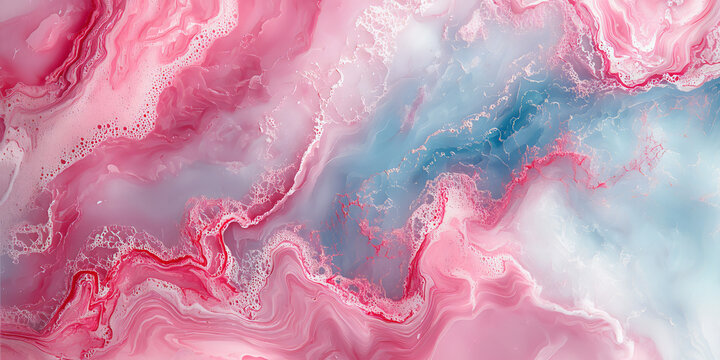Elegant Pastel Pink Marble Abstract Art with Soft Veins and Fluid Design for Backgrounds and