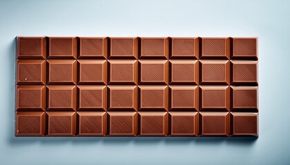 Milk Chocolate Bar With Square Segments Isolated On Solid Background Photograph