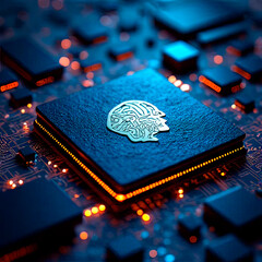the processor on the computer's motherboard.created with the help of artificial intelligence.