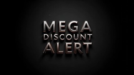 Dynamic Mega Discount Alert pulsates with urgent offer notification, driving immediate sales and customer excitement for limited-time savings.